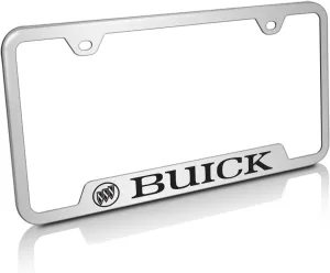 Au-TOMOTIVE GOLD Buick Laser Etched Cut-Out Frame-Mirrored License Plate