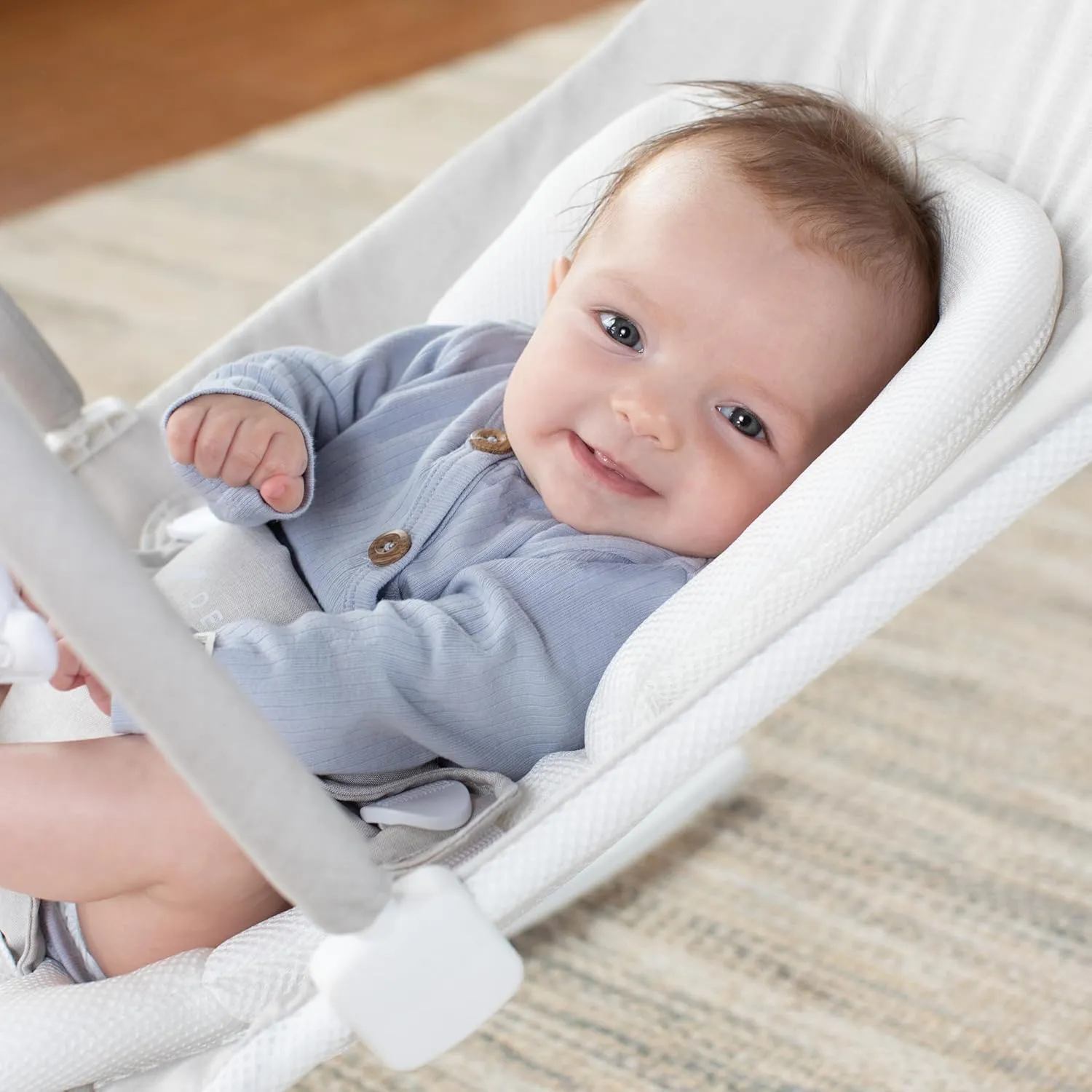 Baby Delight Alpine Wave Deluxe Infant Swing | Automated Motion Baby Lounger Seat | Infants 0 – 6 Months | Driftwood Grey