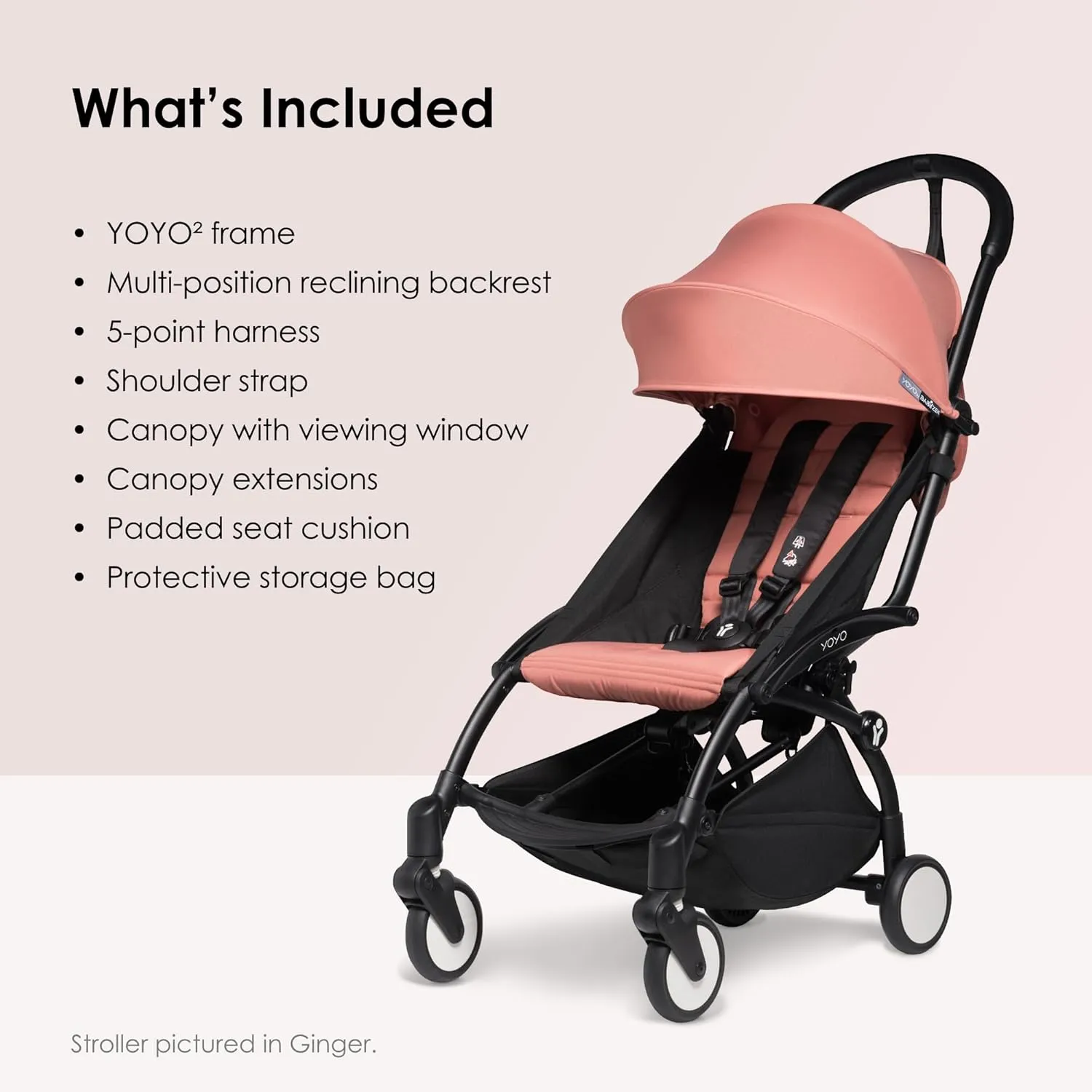 BABYZEN YOYO2 Stroller - Lightweight & Compact - Includes Black Frame, Air France Blue Seat Cushion   Matching Canopy - Suitable for Children Up to 48.5 Lbs