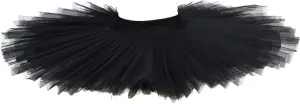Ballet Dance Practice Short Skirt - 6-Layer Hard Mesh Gauze Pancake Tutu Without Top for Swan Lake Performance