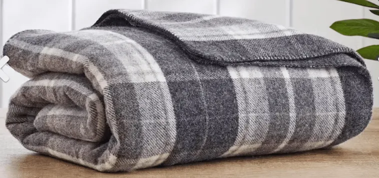 Bambi - Wool Plaid Check Blanket