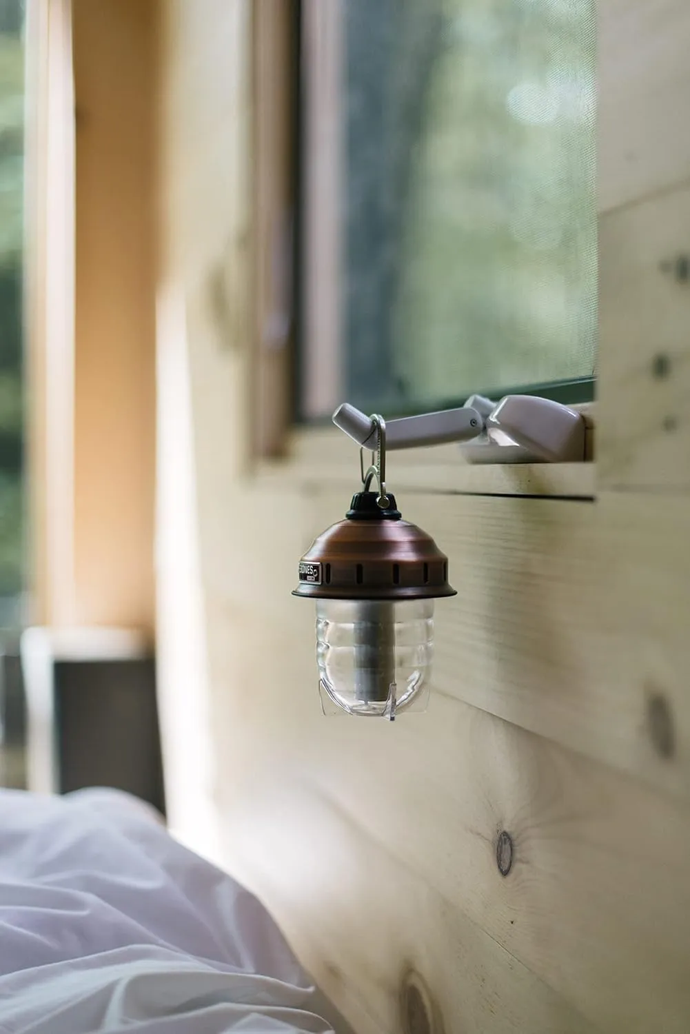 Barebones Beacon Hanging Light – Copper, Rechargeable LED Camping Lantern with Adjustable Brightness – Weatherproof Vintage-Style Hanging Lantern for Outdoor Adventures and Year-Round Use