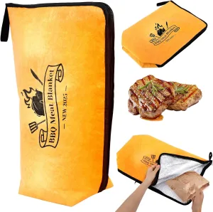 BBQ Blanket for Resting Meat – Insulated Smoker Grilling Bag for Juicy Flavorful Meats | Ideal for Brisket, Ribs, Pork & More | Durable, Easy to Clean & Portable（21in）