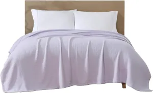 Beatrice Home Fashions GOTS Certified 100% Organic Cotton Medium Weight Blanket, Soft and Cozy Blanket for Bed, Sofa, Couch, Chair, Twin, Orchid