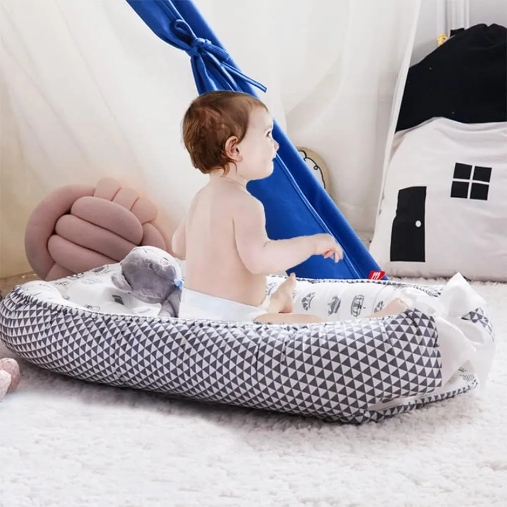 Beauenty Baby Lounger And Share a Sleeping Baby Nest, Foldable, Removable And Washable, Cotton Portable Pressure Protection Crib, Can Be Used for Bedroom/Travel/Camping (A)