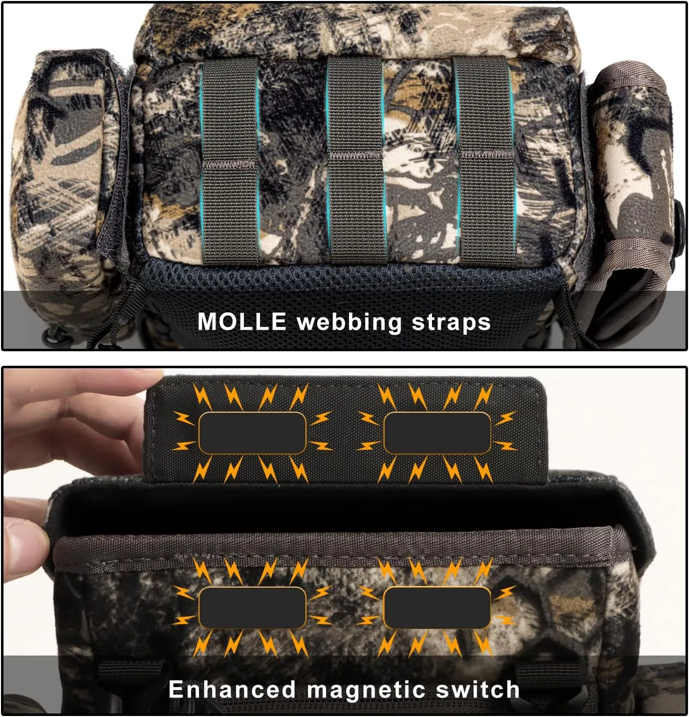Binocular Harness Chest Pack: Waterproof Bino Case with Rangefinder Pocket for Birdwatching and Hiking