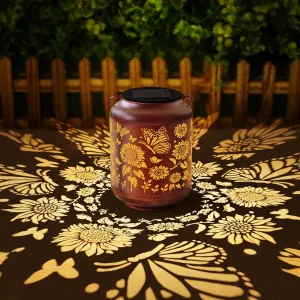 Birthday Gifts for Women Grandma Mothers Day Gifts for Mom Solar Lanterns Outdoor Waterproof Butterfly Garden Decor Hanging Metal Lights Outside for Yard,Patio,Backyard,Porch