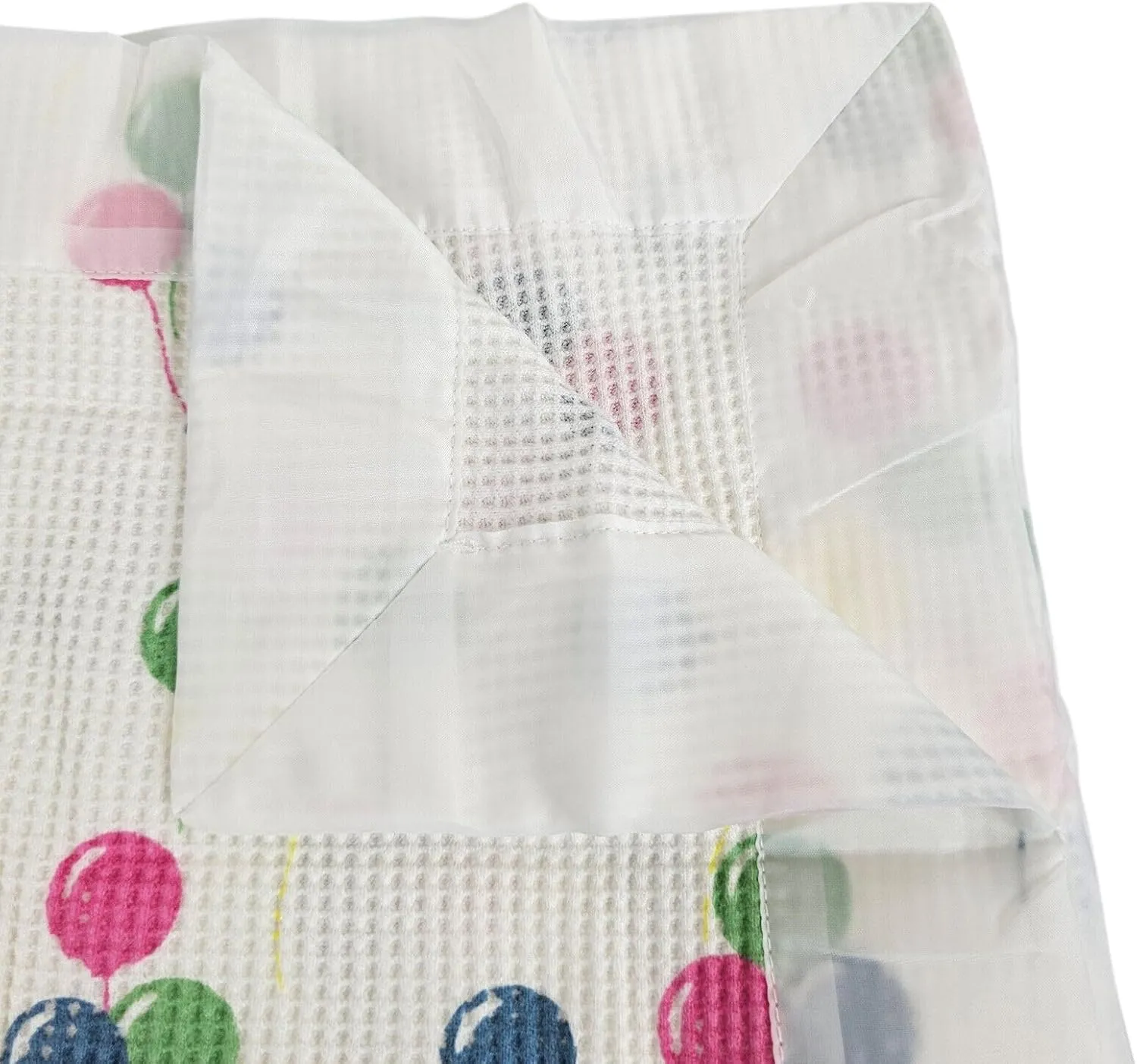 Blankets - Thermal Waffle Warm Baby Blanket for Crib - Soft and Cozy Baby Crib Blanket for Nursery, Stroller, or Naptime Comfort - Ideal Shower Gift - Ballon Pattern, Nylon Trim(36" x 50")