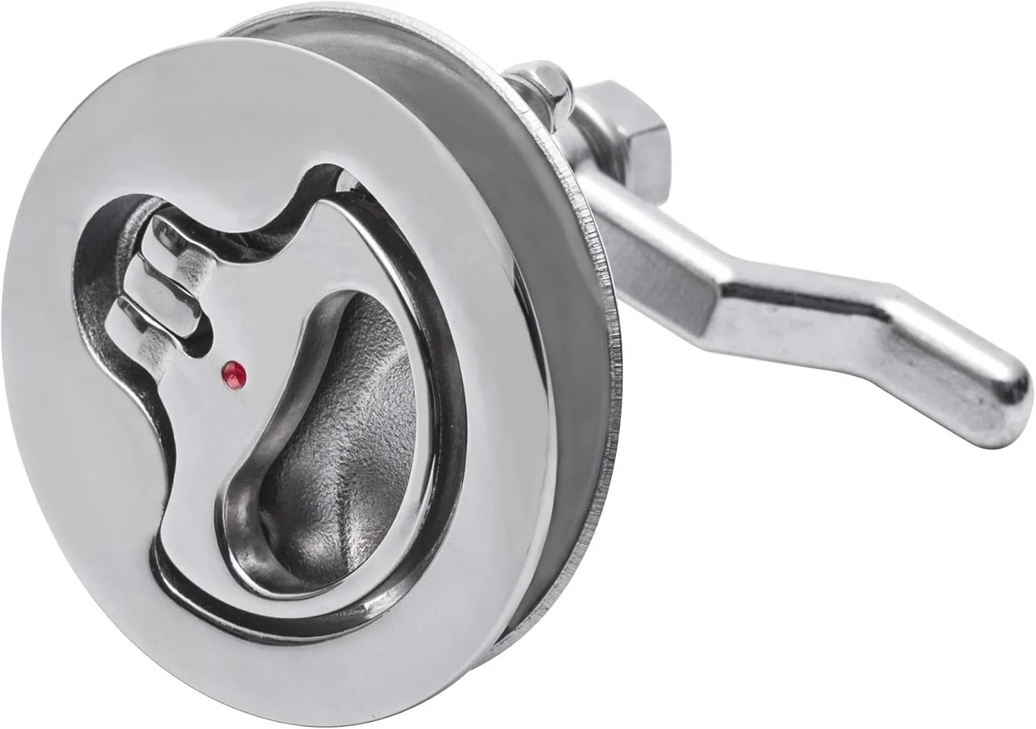 Boat Cam Latch, Marine 316 Stainless Steel Flush Pull Hatch Lift, Adjustable Locking Arm Height with Back Plate,Include Installation Screws
