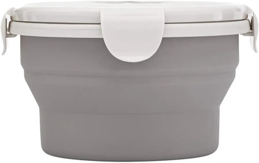 Bowl for Travel: Portable Folding Bowl for Outdoor Picnic, Camping, Hiking, Telescopic Travel Bowl Made with Food-Grade Silicone, Compact Bowl for Snacks and Instant Noodles(M-540ml)