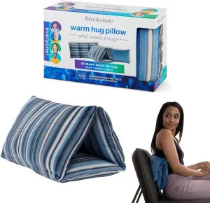 Brookstone HUG'ZZZ Soft Pillow - Microwaveable Gel Pack for Warming Sensation, Comfort & Support - Fold, Roll, or Wedge Pillow for Sitting, Napping, or Hugging Ideas