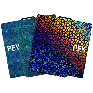 Build Plate for Bambu Lab P1S/X1C/X1/X1E/P1P/A1: TinytreesSmooth PEI H1H Carbon PET PEO PEY Sheet Bed Plate P1S Build Plate for 3D Printing Hobbyist, 257 X 257mm (PEY-Starry   PEK-Kaleidoscope)