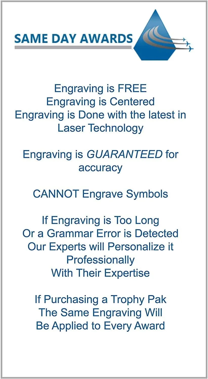Burst Thru Plaque or Trophy - Engraving Included