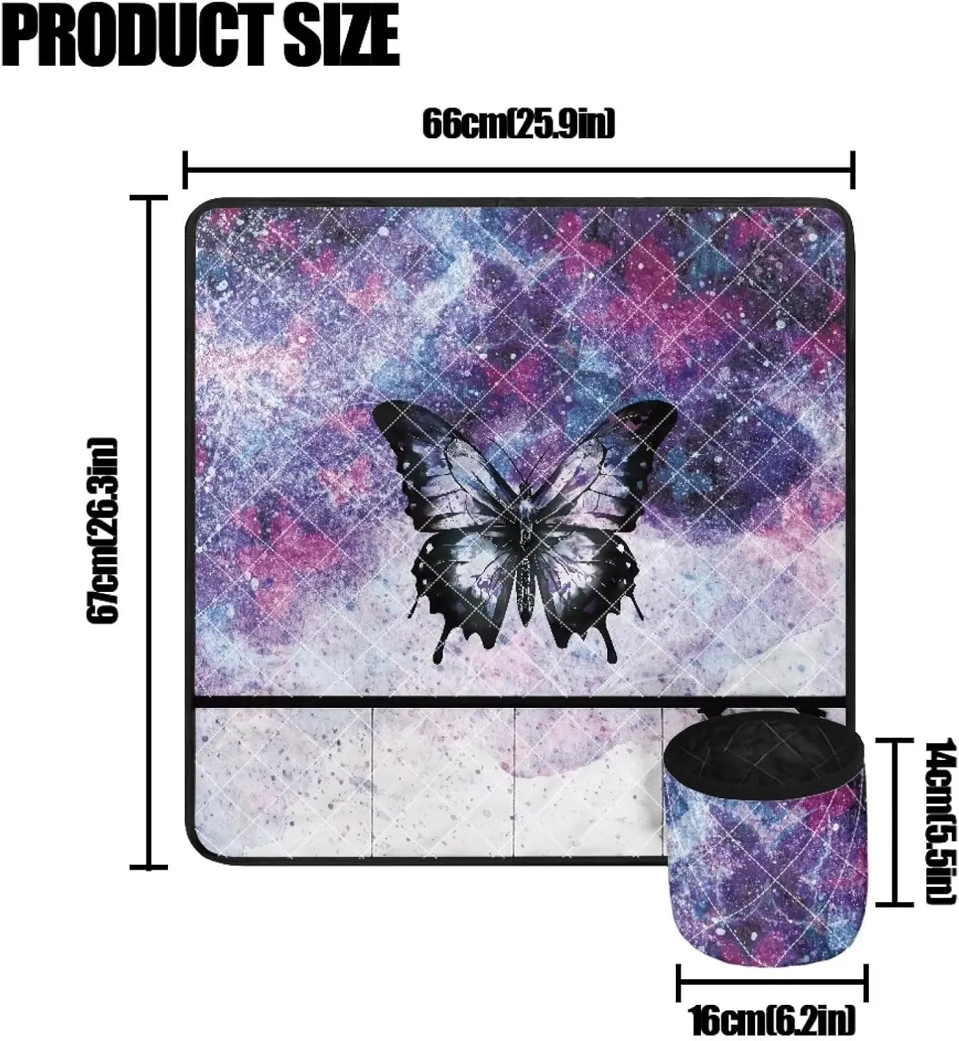 Butterfly Standard Household Sewing Machines Pad Water Resistant Durable Fabric Sewing Machine Mat with Extra Bag to Store Sewing Accessories