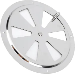 Cabin Ventilation Plate, Marine Grade Stainless Steel Round Louver Vent Cover with Side Knob for Boat Yacht RV, Marine Grade High Strength Easy Grip Stainless Steel Air Vent (6in)