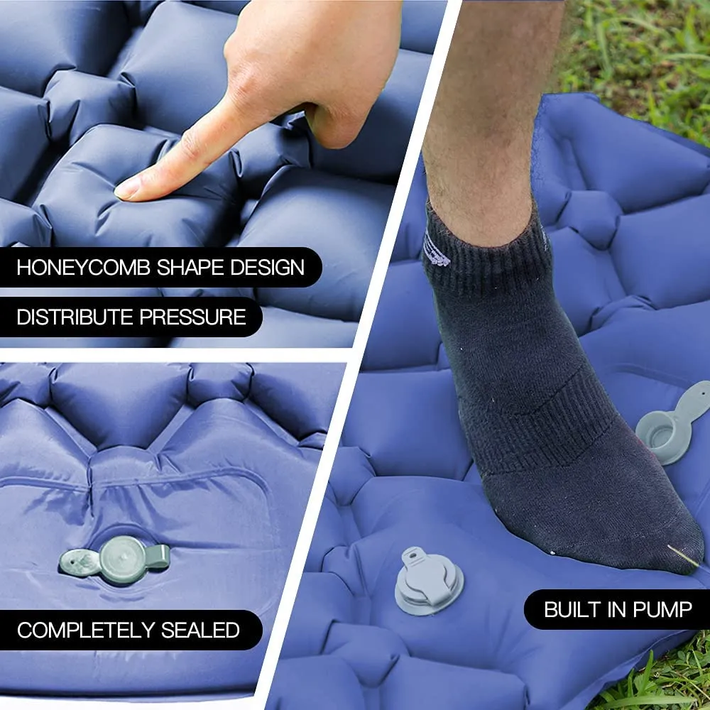 Camping Air Mattress Pad ,Backpacking Inflatable Camping Sleeping Bed Mat