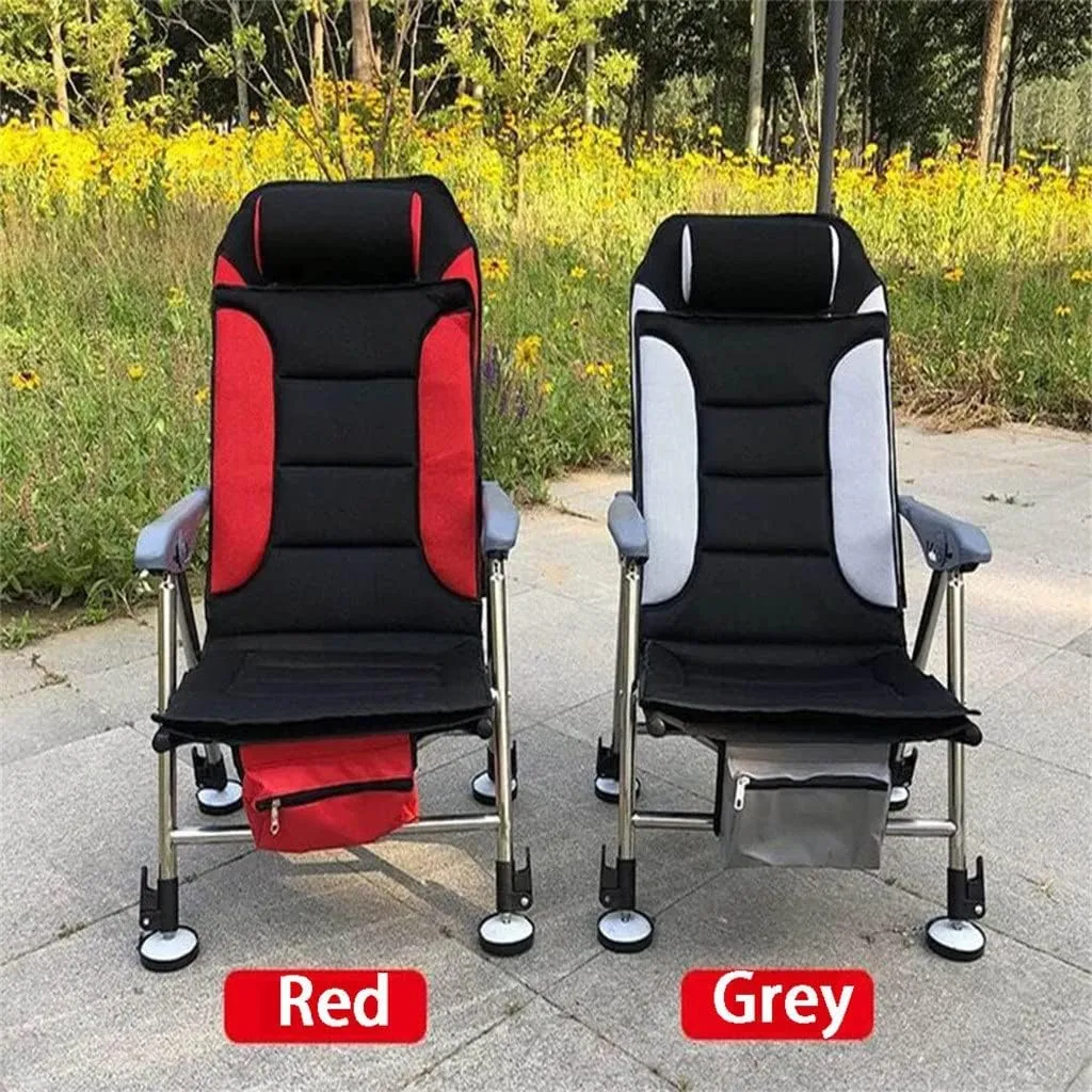 Camping Chairs,Fishing Chair Beach Outdoor Foldable Recliner Portable Multifunction Fishing Applicable to All Terrain