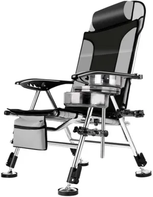 Camping Chairs,Fishing Chair Beach Outdoor Foldable Recliner Portable Multifunction Fishing Applicable to All Terrain