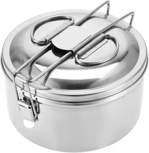 Camping Cookware3 Piece Stainless Steel Camping PotMountaineering Picnic Suit Bowl Portable