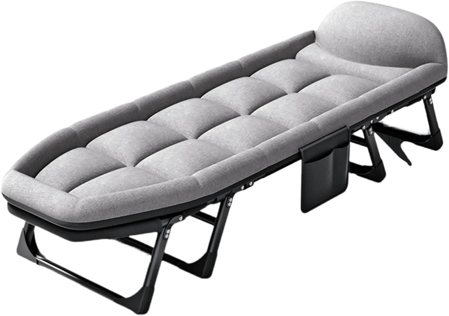 camping Cot with Mattress for Adults, 6 Adjustable Positions, Portable & Foldable Folding Cots for Sleeping with Pillow Heavy Duty Outdoor Bed for Camp, Travel, Beach, Patio, Office, Home Naps