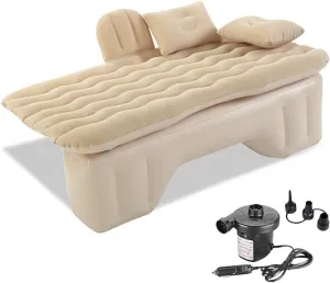 Car Air Mattress Back Seat for Cadillac XT5 XT6 XT4,Double Side Flocking Car Bed Portable Air Mattress Car Sleeping Mattress Car Accessories Cars Camping Bed,Off White