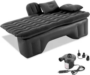 Car Air Mattress Back Seat for Ford Escape,Double Side Flocking Car Bed Portable Air Mattress Car Sleeping Mattress Car Accessories Cars Camping Bed,Black