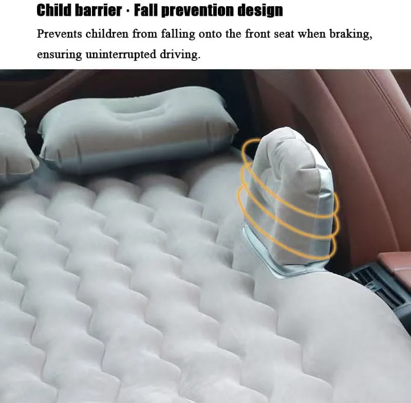 Car Air Mattress for Chery QQ3 2013–2021, Inflatable Back Seat Sleeping Pad with Pump & 2 Pillows, Folding Portable Camping Bed for Travel& Road Trips,Blue