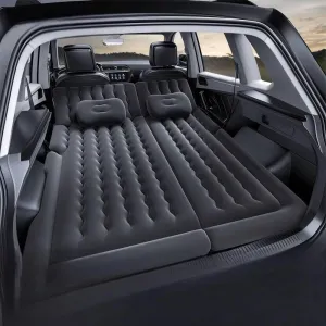 Car Air Mattress for Ford KA  2016 2017 2018 2019 2020 2021 2022 2023,Flocking & PVC Thickened Double-Sided Portable Foldable Sleeping Pad Back Seat Trunk Inflatable Electric Pump Pillows,B
