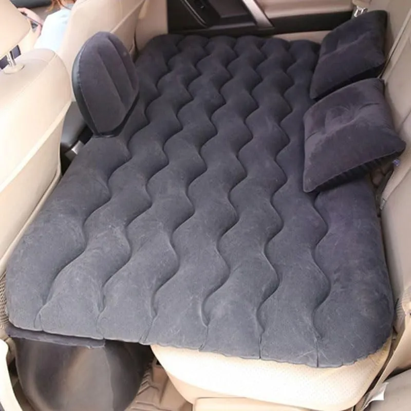 Car Air Mattress for Haval H6 2011–2017, Inflatable Back Seat Sleeping Pad with Pump & 2 Pillows, Folding Portable Camping Bed for Travel& Road Trips,Black