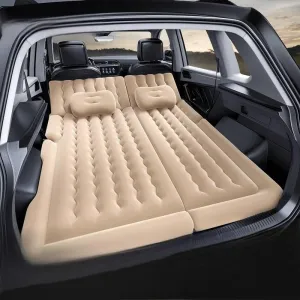 Car Air Mattress for Honda HRV 2023 2024,Flocking & PVC Thickened Double-Sided Portable Foldable Sleeping Pad Back Seat Trunk Inflatable Electric Pump Pillows,C