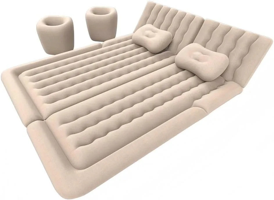 Car Air Mattress for Infiniti FX 2008 2009 2010 2011 2012 2013,Flocking & PVC Thickened Double-Sided Portable Foldable Sleeping Pad Back Seat Trunk Inflatable Electric Pump Pillows,A