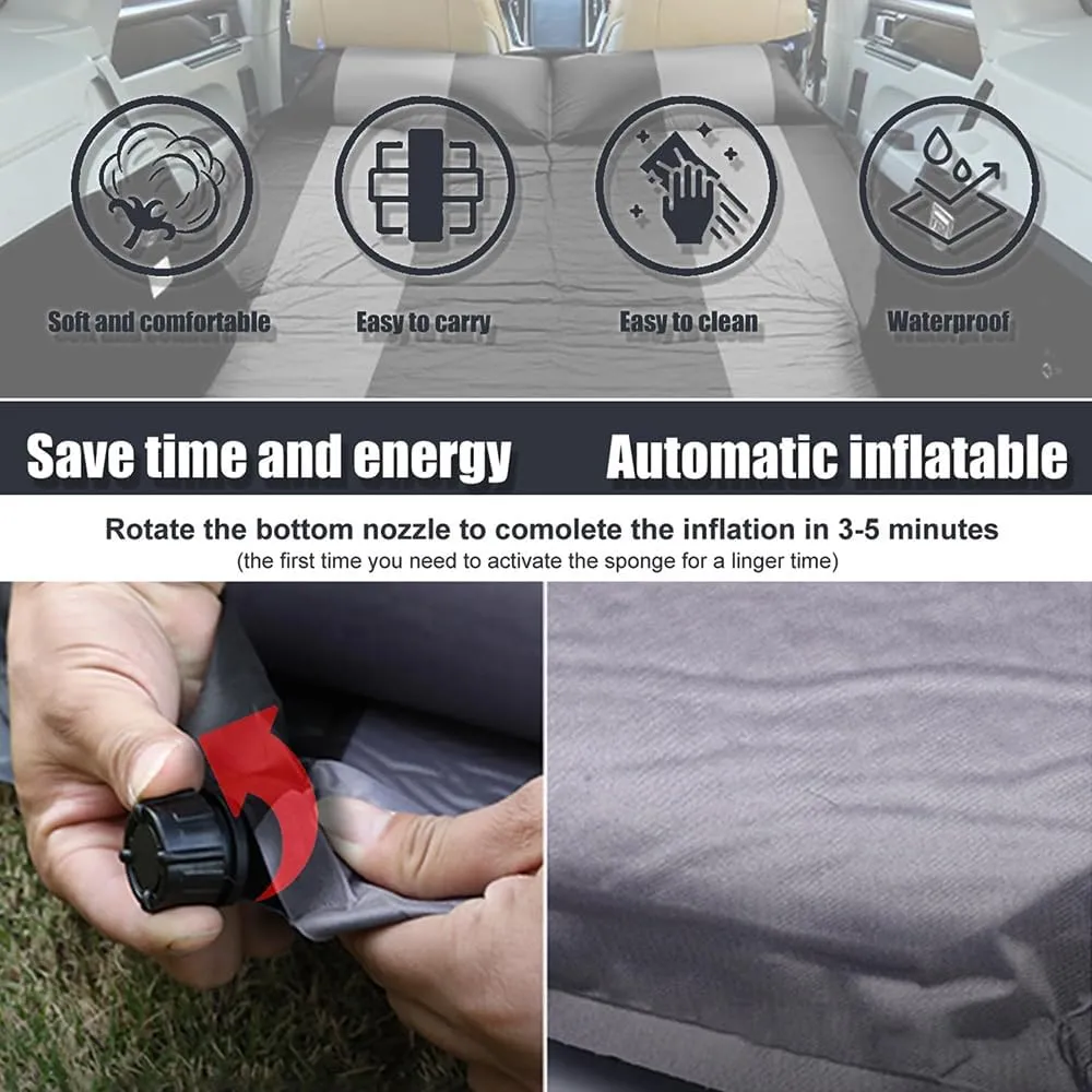Car Automatic Inflatable Bed for Lynk & Co 08 EV 2023 2024, Portable Movable Thickened Trunk Sleeping Bed Outdoor Camping Hiking Air Mattress,Red