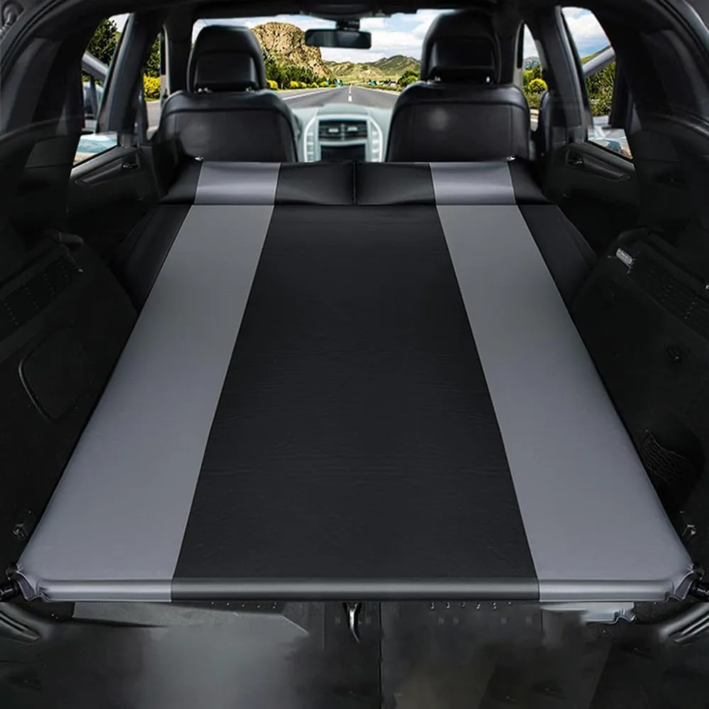 Car Automatic Inflatable Bed for Peugeot 2008 2014 2015 2016 2017 2018 2019, Portable Movable Thickened Trunk Sleeping Bed Outdoor Camping Hiking Air Mattress,Grey