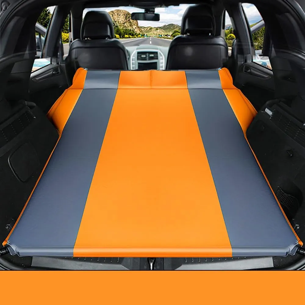 Car Automatic Inflatable Bed for Toyota Prado 7-Seats 2006 2007 2008 2009, Portable Movable Thickened Trunk Sleeping Bed Outdoor Camping Hiking Air Mattress,Orange