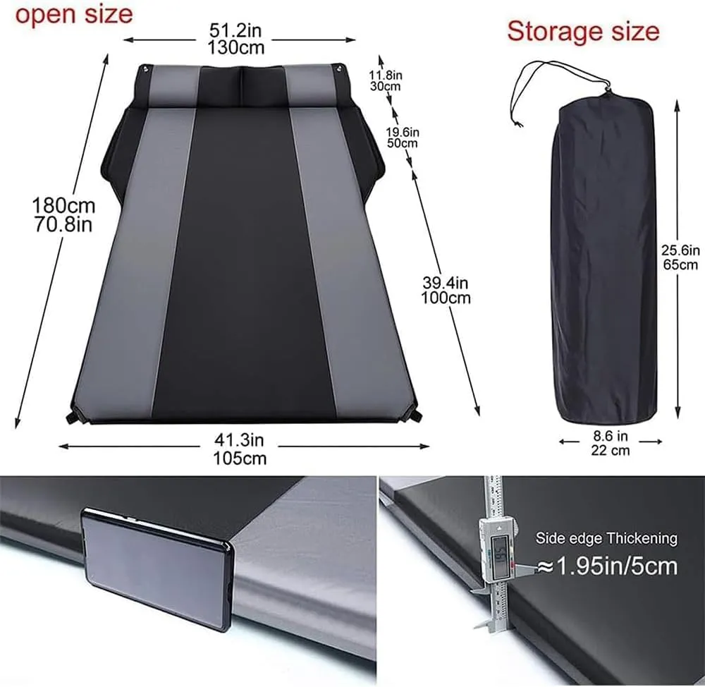 Car Inflatable Mattress for Jeep Compass 2017-2024,Folding Air Bed Cushion Outdoor Camping Travel Portable Sleeping Pad Car Accessories,C