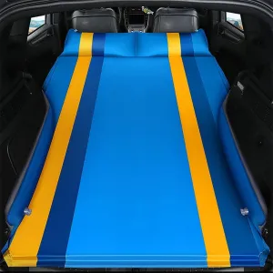 Car Inflatable Mattress for Kia Seltos 2020 2021 2022 2023 2024 2025 Self Inflating Sleeping Pad Thickened Air Bed Cushion Camping Travel Mattress Multifunctional,Blue-Yellow