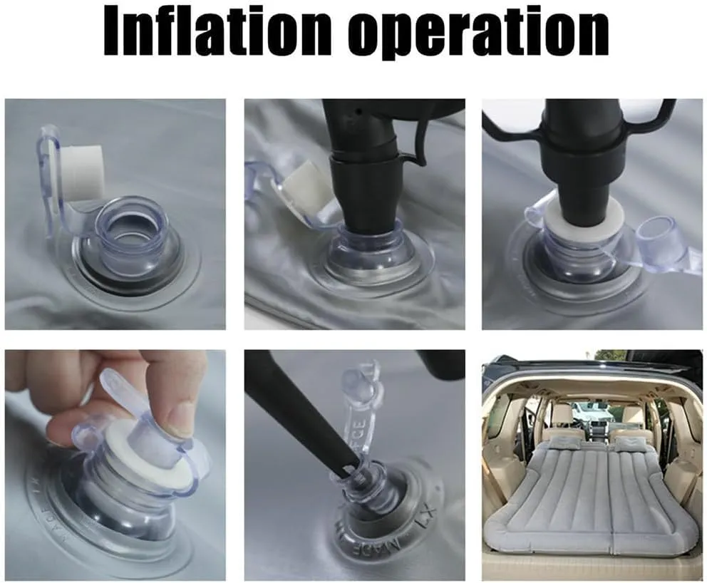 Car Inflatable Mattress for Smart Fortwo 451 2009 2010 2011 2012 2013 2014 Rear Trunk Air Cushion Camping Travel Folding Self Inflating Sleeping Pad Back Seat Air Mattresses,Black