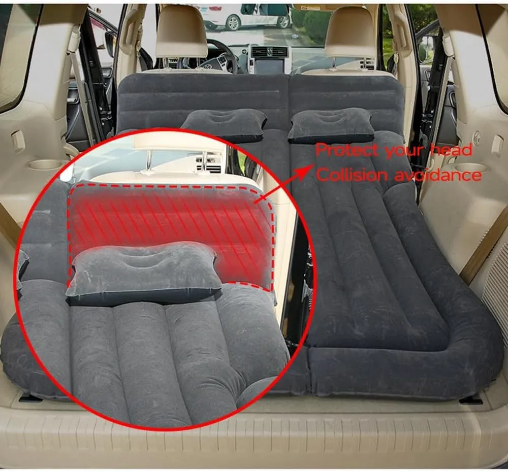 Car Inflatable Mattress for Smart Fortwo 451 2009 2010 2011 2012 2013 2014 Rear Trunk Air Cushion Camping Travel Folding Self Inflating Sleeping Pad Back Seat Air Mattresses,Black