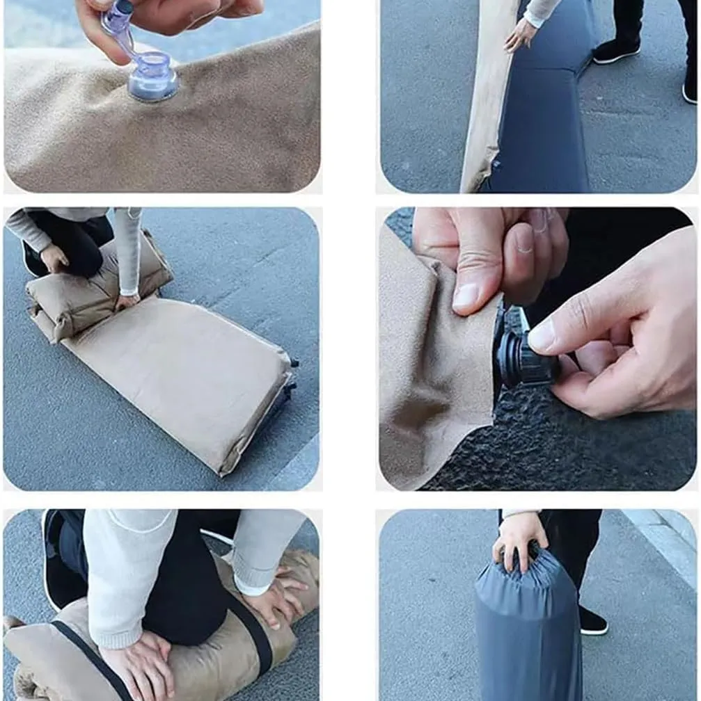 Car Inflatable Mattress, for Toyota Sequoia 2023-2024 Outdoor Camping Travel Portable Sleeping Pad AdjustableWear Resistant, Auto Accessories,A-Black