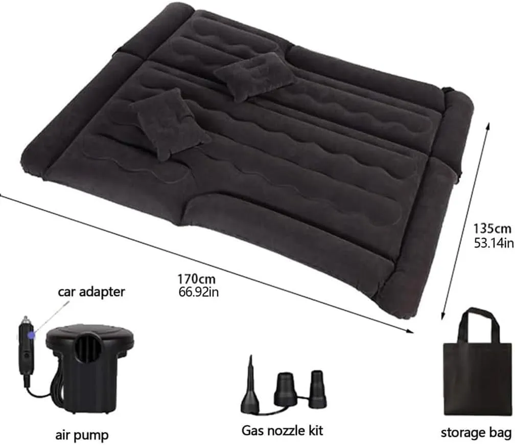 Car Inflatable Mattress, for Volvo XC40 XC60 XC90 Rest Sleeping Portable Outdoor Travel Camping Air Beds, Auto Accessories,A-Black 01