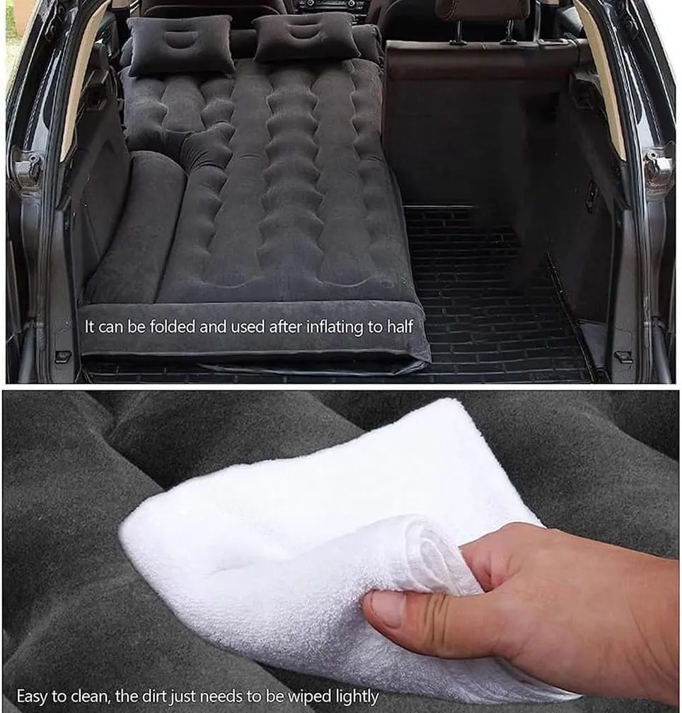 Car Inflatable Mattress, for Volvo XC40 XC60 XC90 Rest Sleeping Portable Outdoor Travel Camping Air Beds, Auto Accessories,A-Black 01