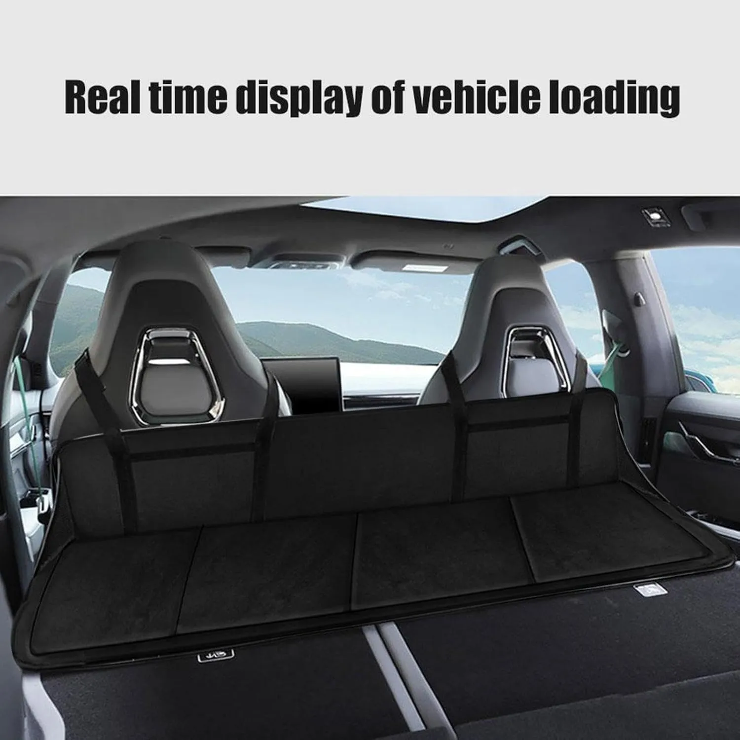 Car Rear Seat Mattress Extension Plate | Car Back Seat Folding Bed | Portable Back Seat Trunk Extender, Foldable Car Back Seat Folding Bed for Car, SUVs