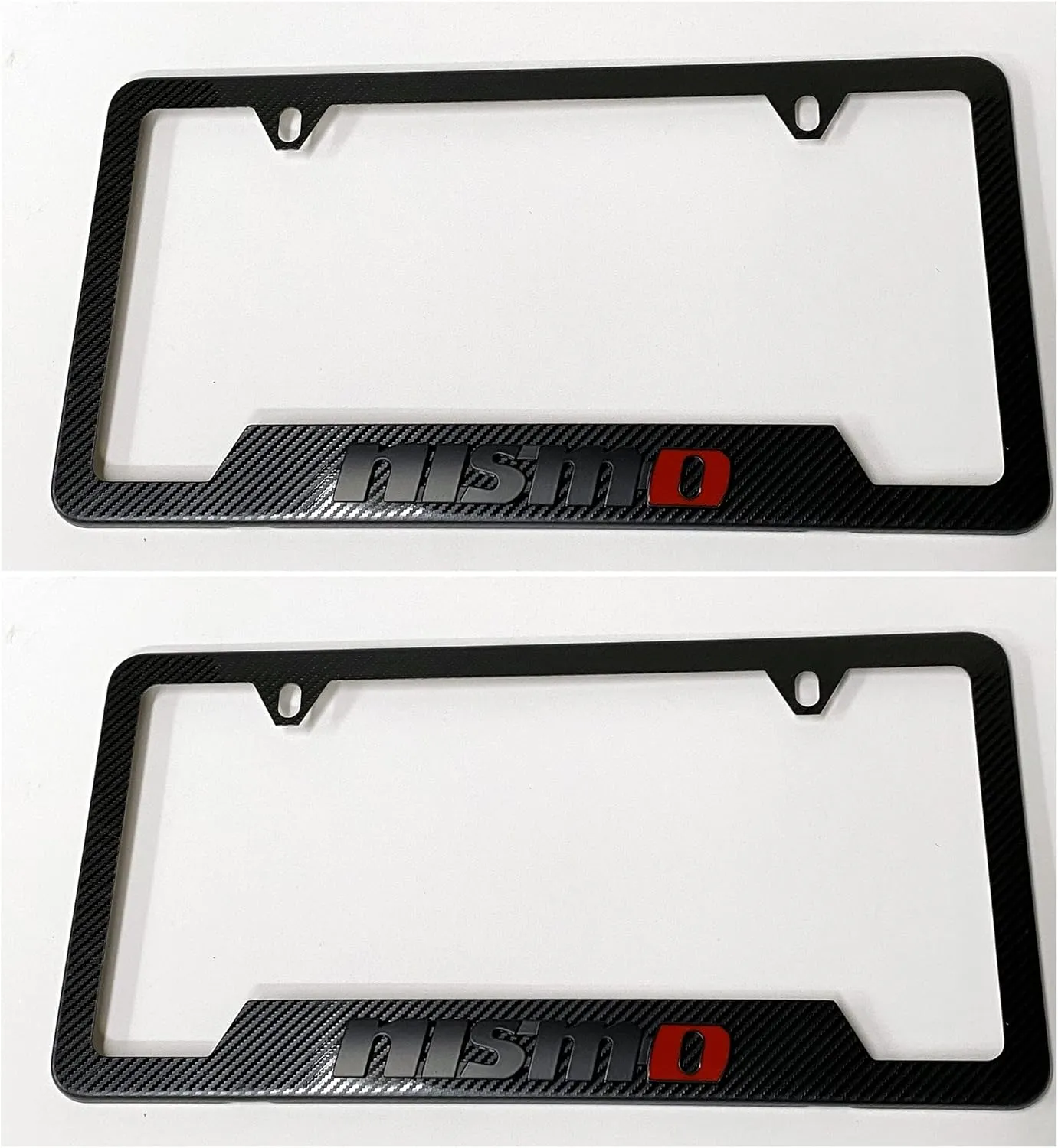 Carbon Fiber 3D NISMO Emblem Car Auto License Plate Frame Cover Holder Compatible with Nissan (2)