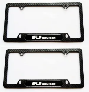 Carbon Fiber FJ Cruiser Car License Plate Frame Cover Holder Rust Free Caps Screws Compatible with Toyota FJ Cruiser(2)