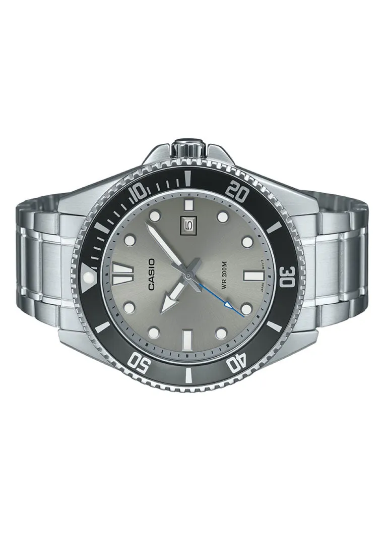 Casio MDV-107D-8A Analog Stainless Steel Strap Watch For Men