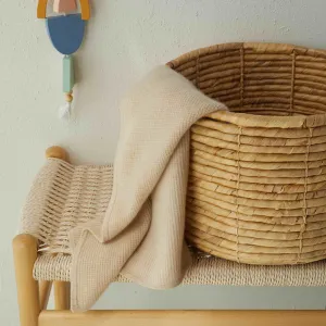 Cassie Cashmere Waffle Knit Baby Blanket by Italic