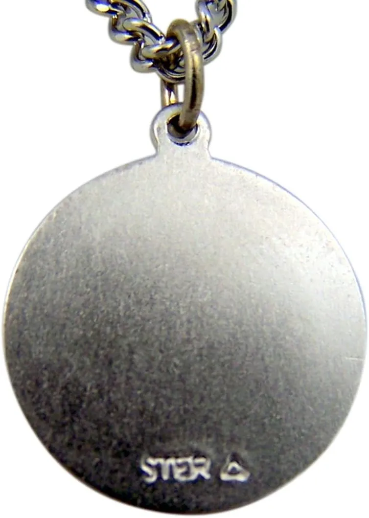 Catholic Patron Saint Pendants Gold and Sterling Silver Two-Toned, 5/8 Inch