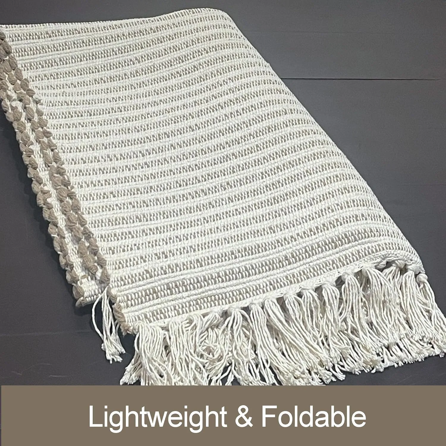 Chardin home Beige & Ivory Providence Throw Rug 2x6 feet |Hand Woven Farmhouse Rug | Great in Kitchens entryways doormats Bathrooms Meditation Mat | Machine Washable & Reversible Cotton Rug