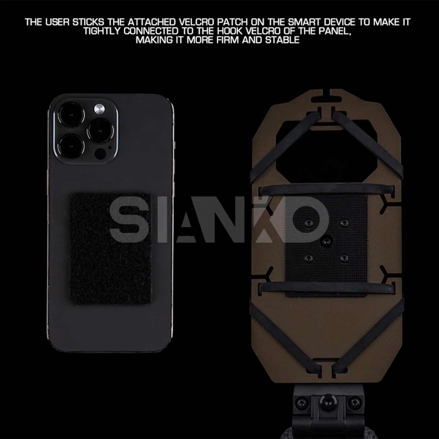 Chest Rig Tactical Phone Holder,90° Rotating Foldable Molle Phone Carrier Plate Mount Board Navigation,Airsoft Paintball Hunting Military Gear
