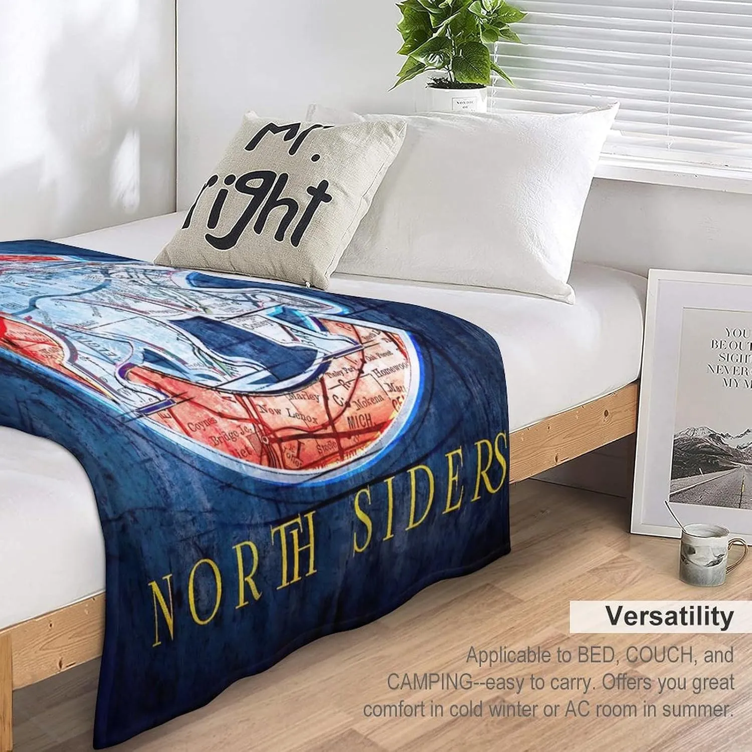 Chicago City Baseball Blanket Soft Flannel Lightweight Outdoor Travel Blanket Living Room Bedroom Sofa Decoration Baseball Fan Gift 50x60 Inch